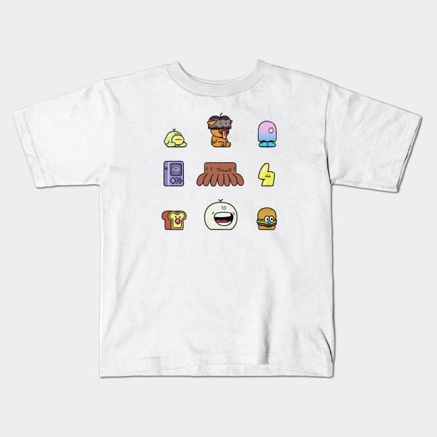 friends of friends Kids T-Shirt by Bowlcut Pug